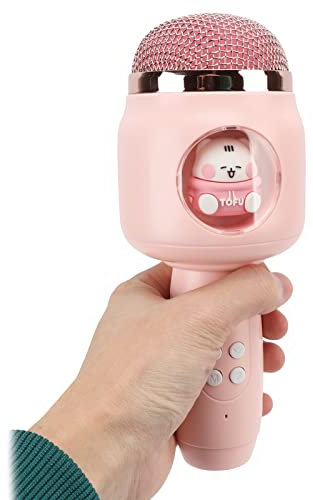 Shanrya Microfono Senza Fili, Microfono Senza Fili in Plastica ABS Carino Semplice con Trasmissione Fluente Ad Alta fedeltà per Prestazioni (Rosa)