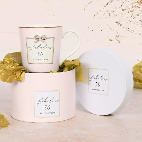Lesser & Pavey Happy Birthday Mug for Gift | Lovely Birthday Gifts for Women | Ideal 50th Birthday Gift for Your Loved Ones - Madelaine by Hearts Design