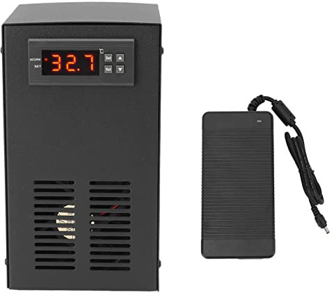 BROLEO Aquarium-Wasserkühler-Wärmer, Umweltfreundliches Echtzeit-Überwachungs-Aquarium-Wasserkühler-Kühlsystem 120 W Elektrisches Aquarium (EU-Stecker)