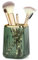 HONTIUS Makeup Brush holder Organizer for Vanity Countertop, Plastic Cosmetic Makeup Brush Storage Holder, Vintage Make Up Brushes Cup (vintage green)