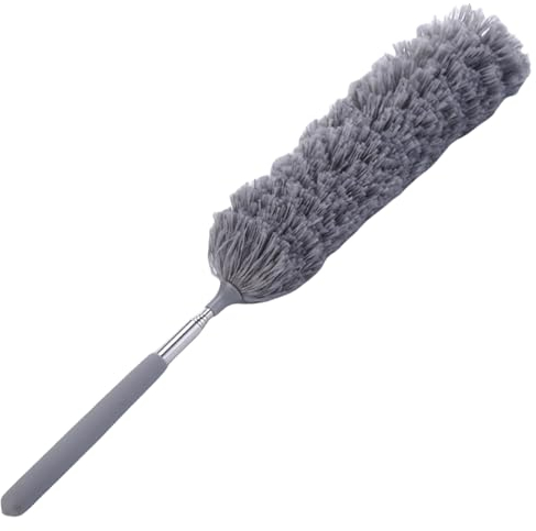 HUNYA Plumero Extensible, Plumero de Microfibra para Limpieza, Plumeros Telescópicos de Acero Inoxidable de 38 cm-88 cm, Plumero de Techo, para Limpiar Telarañas, Ventilador de Techo, Coches