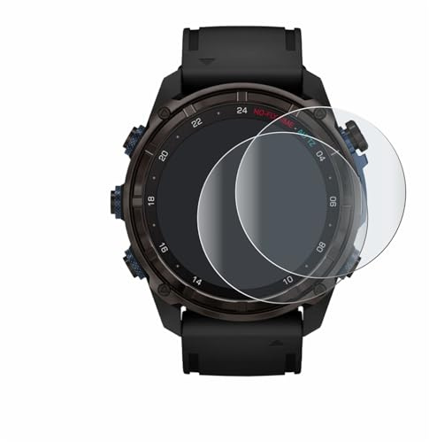 BROTECT Schutzfolie für Garmin Descent Mk3i | (51 mm) 2 Stück Entspiegelnder Displayschutz Made in Germany Matte Full-Screen Folie 3D Curved Anti-Reflexion Montage Kit