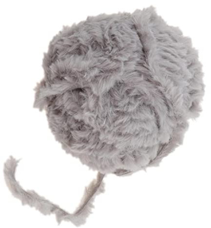 1 Piece 32 Meters Fashion Fluffy Faux Fur Chunky Wool Yarn Ball for Knitting and Crochet Project - Grey