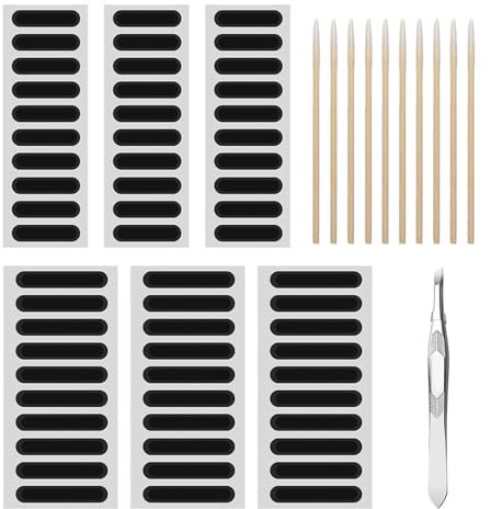 CYNOSURETECH Pack of 60 Dustproof Mesh Stickers + 10 Cleaning Cotton Swabs + 1 Tweezers, Speaker Dust Plugs, Silicone Mobile Phone Dust Cover, Compatible with All Types of Smartphones (Black)