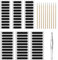 CYNOSURETECH Pack of 60 Dustproof Mesh Stickers + 10 Cleaning Cotton Swabs + 1 Tweezers, Speaker Dust Plugs, Silicone Mobile Phone Dust Cover, Compatible with All Types of Smartphones (Black)