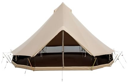 CanvasCamp Sibley 500 Apex: Luxus Glamping Zelt 8 Personen Wasserdicht XXL und Outdoor-Abenteuer - Baumwollzelt für 6-8 Personen, Party Glockenzelt - Langlebiges Luxus Zelt aus Baumwolle
