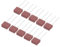 QUARKZMAN 30 Piezas Fusibles Miniatura Cuadrados Montados en DIP de Acción Lenta para Reparación de Partes Electrónicas PCB LCD, T3.15A 3.15A 250V, Rojo