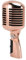 Microfono per Voce Dinamico retrò - Microfono Classico Professionale con Rack Rotante Autotensionante, Vecchio Microfono Cardioide Vintage per Performance Dal Vivo Karaoke (Oro