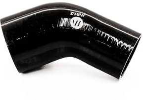 Manguito Silicona a 45 grados con reduccion 63/76mm Negro