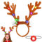 Beipegin LED Rentier Haarreif Mit Roter Nase Und Leuchtendem Geweih - Weihnachts Accessoires Und Haarschmuck für Kostüme - Erwachsene Und Kinder