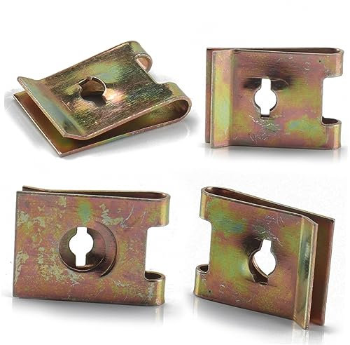 GETAJGHSD 100St U- -Befestigung hochelastische Verbindungselemente U- aus Manganstahl befestigungsbasierte Verbindungselemente kein schne Bumper u Clips du Nuss