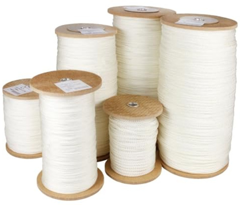 White Picture Frame Hanging Low Stretch Polyester White Braided Cord String - 2.2mm / No.2 - 150kg Breaking Strain - Maximum Suggested Picture Weight 38kg (100 Meters)