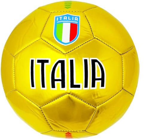 Ballon de football d'entraînement ou de match couleur or Scudetto Italia taille 5