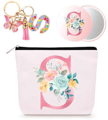 Borsa per il trucco personalizzata con iniziale per donna, Pochette S | Pochette personalizzata, Regalo donna compleanno, Regali natale