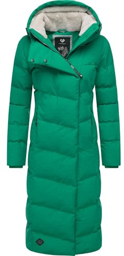 Ragwear Damen Winter-Steppmantel Pavla Long wasserdicht und atmungsaktiv | Länge: wadenlang | Wärmegrad 3 von 3 – warm gefüttert | wasserdicht, winddicht und atmungsaktiv | gefütterte Kapuze