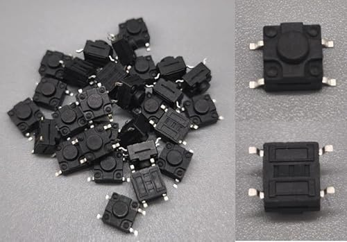 SMD Taktiler Mikroschalter Taster, 6x6x5mm, 4-polig, 4 Pin, Druckschalter Drucktaster Momenttaster für DIY Elektronik und Multimedia tact Switch