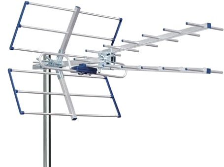 EDISION YAGI V 13db Antena TDT UHF 21-48 Exterior Digital Terrestre, con Filtro LTE 5G, Ideal para recepción de Televisión Digital Terrestre DVB-T/T2,Frecuencias 470-694Mhz,Longitud 87cm,LTE700,Azul