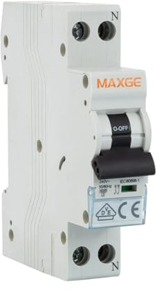 WEBMATEL Interruptor Magnetotérmico Estrecho Industrial DPN 32A 6kA 1P+N Curva C IP20 - Poder de corte 6000A - Montaje en Carril DIN