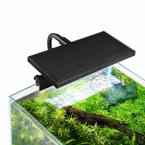 14W Fish Tank Light, LED Aquarium Light with USB Timer & Clip-On | Full Spectrum Fish Tank Lights 10 Brightness Levels 3 Modes for Low-to-Mid Light Plants