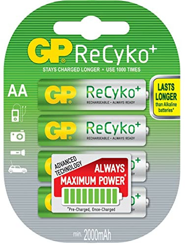 YOURSPARES ReCyko+ NiMH Rechargeable Batteries, 2050mAh, 4 x AA.