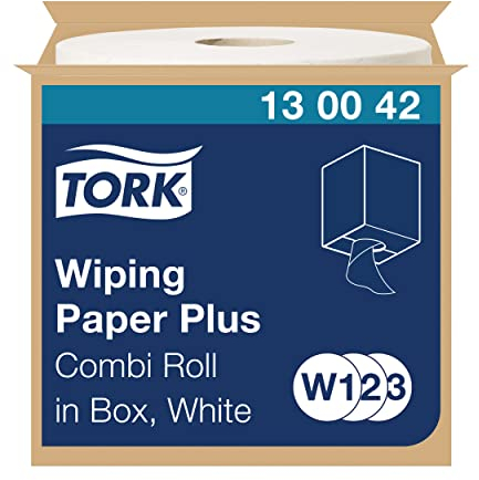 Tork Starke Mehrzweck-Papierwischtücher Weiß W1/2/3, 1 × 750 m Rolle, 130042