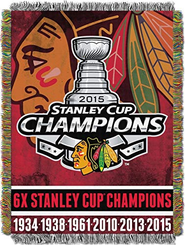 Northwest NHL Chicago Blackhawks gewebter Wandteppich, Überwurf, 122 x 152 cm