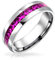 Bling Jewelry Klassischer Oktober Geburtsmonat Dunkelrosa Kristall Ewigkeitsband Ring Aus Silberfarbenem Edelstahl