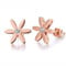 findout ladies18k rose gold plated titanium steel diamond daisy earrings for women girls children.(f1139)