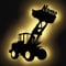 Bagger Radlader Nachtlicht Schlummerlicht Geschenke Junge Jungs Wand-Lampe Batteriebetrieben mit Namen personalisiert