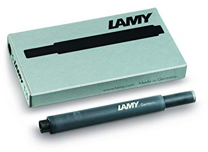 LAMY T10 20er Set Tintenpatronen mit großem Tintenvorrat - geeignet für alle Lamy Patronenfüllhaltermodelle - Inhalt 1,25ml je Patrone - 5 Stück pro Päckchen - Tintenfarbe schwarz