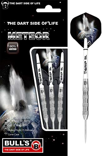 BULL'S Meteor Mt2 Steel Dart 20g, Silber/weiß,