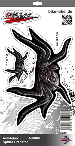 BIKE-label Aufkleber 2D Spider Predator Deko-Sticker Deko-Sticker für Auto Motorrad Handy Laptop 400088