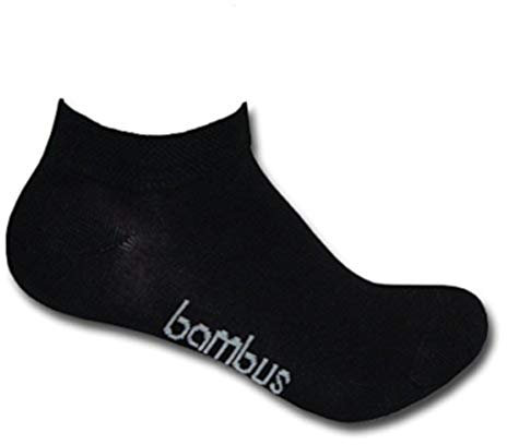 6 Paar Bambus Sneaker Socken Sneakersocken für Damen Herren schwarz weiß beige WO (47-50, schwarz)