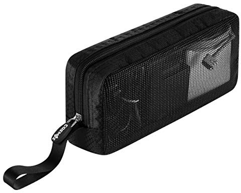 CM Travel Cable Organizer Case Bag Portable Computer Accessories Zipper Mesh Pouch Bag for Holding Laptop Mouse, Power Bank, USB, Adapter, Charger, Cellphone and Cosmetics