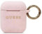 Guess GUACCSILGLLP La custodia in silicone protegge la docking station per cuffie wireless Apple AirPods, rosa