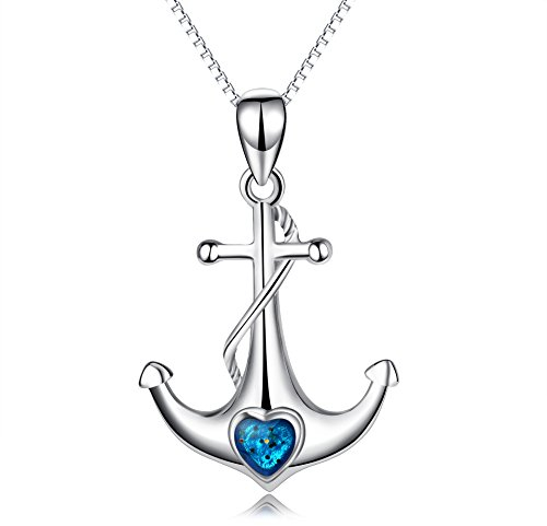 VONALA 925 Sterling Silber Schiff Anker Halskette Ruder nautischen Anhänger für Frauen Mädchen