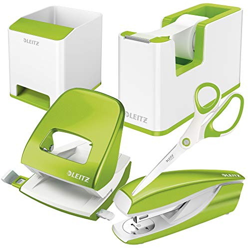 Leitz Leitz WOW Schreibtisch Accessoires (Weiss/Grün, Komplett - Set)