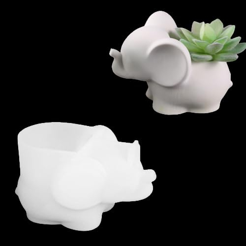 iSuperb Molde Resina Epoxi Molde de Elefante Moldes Silicona Resin Molds para DIY Decoración Artesanal Estante de Esponja de Maquillaje (Elefante)