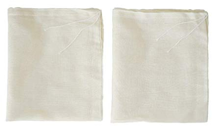 AOUXSEEM 2 Pack Cheesecloth Bags for Straining,Reusable Cold Brew Coffee Cheese Cloths Strainer,Large Nut Milk Tea Juice Bag,100% Natural Cotton Fine Mesh Filter Bags(Small 8x10)