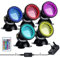 Lychee LED Lighting Gartenteich Lampe RGB Aquarium Licht, Fernbedienung Unterwasser Spot Licht IP68 Wasserdicht für Gartenteich Aquarium Beleuchtung, EU stecker (5 stücke)