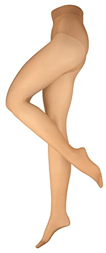 Nur Die Goodbye Laufmaschen Energy 20 DEN leichte Stützwirkung verhindert Laufmaschen transparente matte Fein-Strumpfhose entlastet die Beine Komfortbund Damen, mandel, M