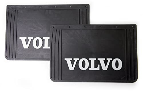 Schutzbleche aus Gummi mit geprägter Aufschrift für Lkw, passend für alle Modelle VOLVO (schwarz)