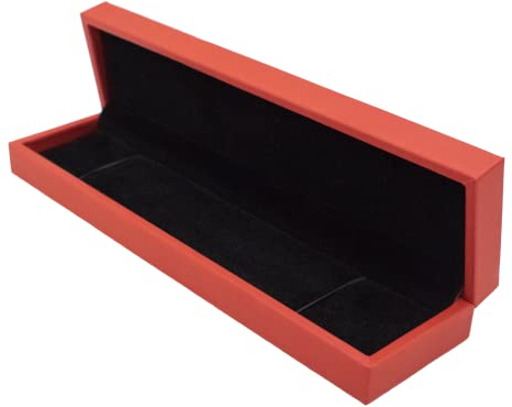 TRIXES Boîtes de Rangement pour Bijoux Rouges - Boîte Cadeau pour Faveurs - Pour Mariage, Noël et Saint Valentin - Collier, Bague, Montre, Bracelet, Boucles d'Oreilles, Boutons de Manchette