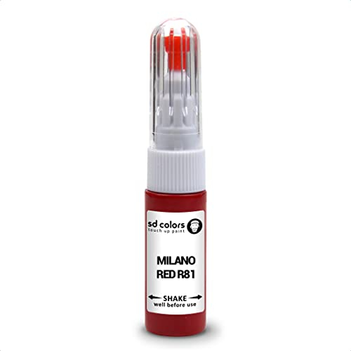 SD COLORS Milano Red R81 Reparaturset, kompatibel mit Honda Reparaturstift, 20 ML, für Kratzer, Chip, Farbcode R81 Milano-Rot