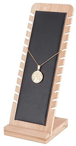 PandaHall Espositore per Collane, Gioielli da Tavolo Espositori per Gioielli in Legno Nero Elegante
