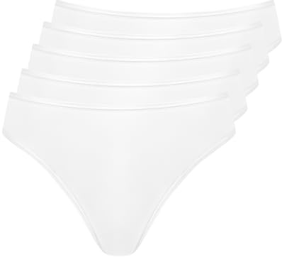 Nur Die 5er Pack String Tanga mehrfarbig aus Baumwolle Stretch Unterwäsche Unterhosen Basic Mehrpack Damen