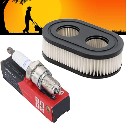 hipyzzz Luftfilter & Zündkerzen für Briggs & Stratton Motoren 550E 550EX Eco-Plus 575EX Series Ersetzt 798339 798452 593260 093000er 09P0000er Motor 4247 5432 5432K