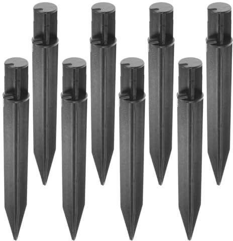 OSALADI Solar Lawn Lamp Floor Inserts 8Pcs Plastic Garden Stakes Replacement for Outdoor Pathway Lighting Waterproof Solar Outdoor Garden Lights