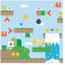 Bilderwelten Fototapete Gaming Retro Game Klassiker 336 x 336 cm Vlies-Tapete XXL Premium Wandtapete Wanddekoration Wohnzimmer Schlafzimmer