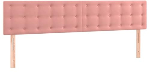 vidaXL Kopfteile Rosa 160x5x78/88 cm Samt